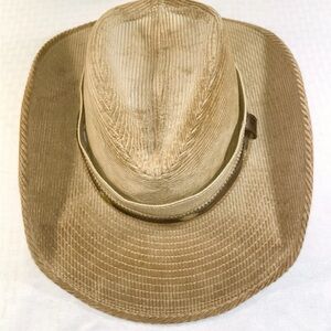 Resistol Size 7 Self Conforming Western Cowboy Hat Corduroy Tan